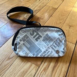 lululemon White and Black Belt Bag